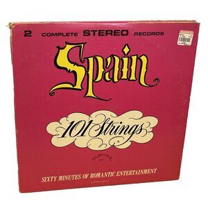 101 Strings Spain (Vinyl, 1973, 2x LP) Alshire 2-111 VG LP Record Album